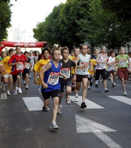 courir en groupe