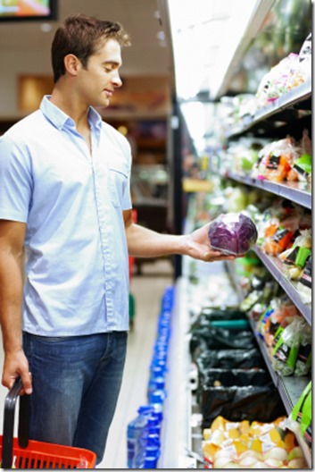 Man shopping at super market